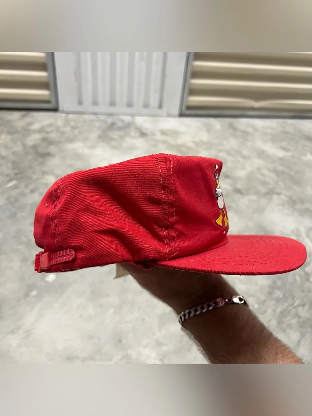Vintage 80s Everybody Duck Golf Hat Red Foam Rope Trucker Cap Yupoong Korea